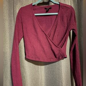Wine red long sleeve